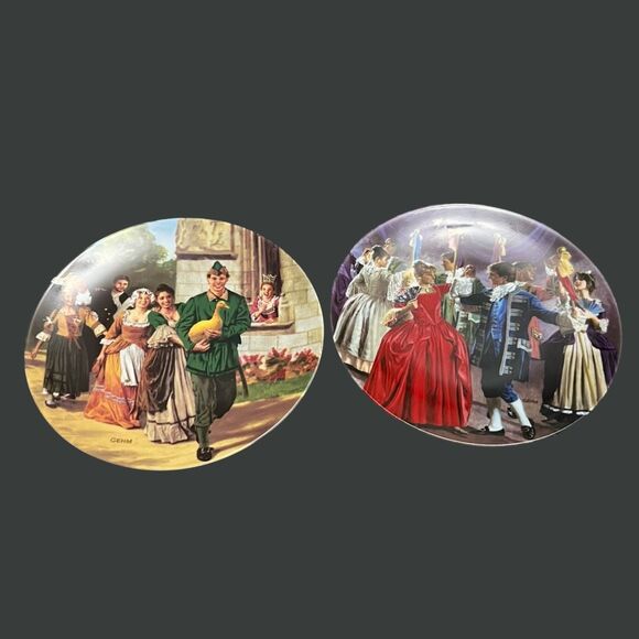 Charles Gehm Collector Plates The Golden Goose &  Die zertanzten Schuhe Grimm 8” - Picture 5 of 11